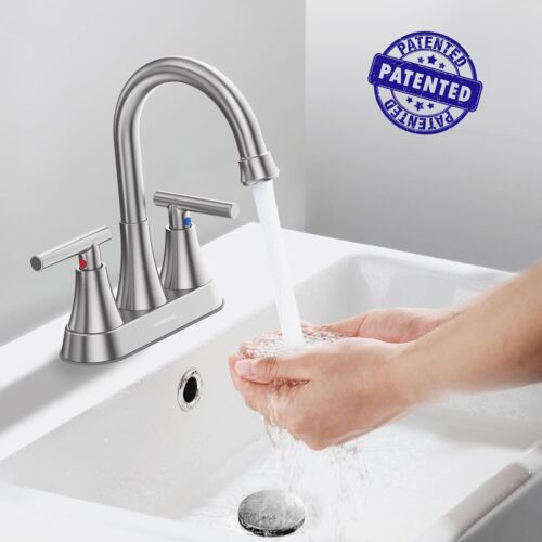 Modern Centerset Bathroom Sink Faucet – 3 Hole Design with Water Saving Features - Picture 4 of 9