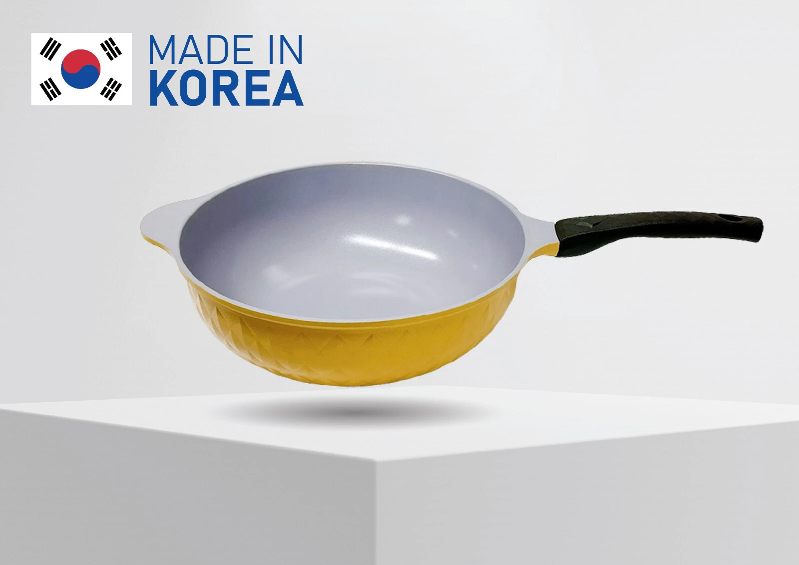 12.5" Ceramic Frying Pan Cookware Nonstick Ceramic Interior Exterior Cooking Pan
