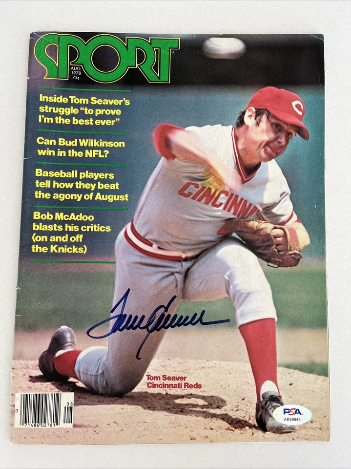 Tom Seaver Signed Sport Magazine NO Label PSA/DNA,Aug 1978 Newsstand Auto,(B119) - Image 3 of 4