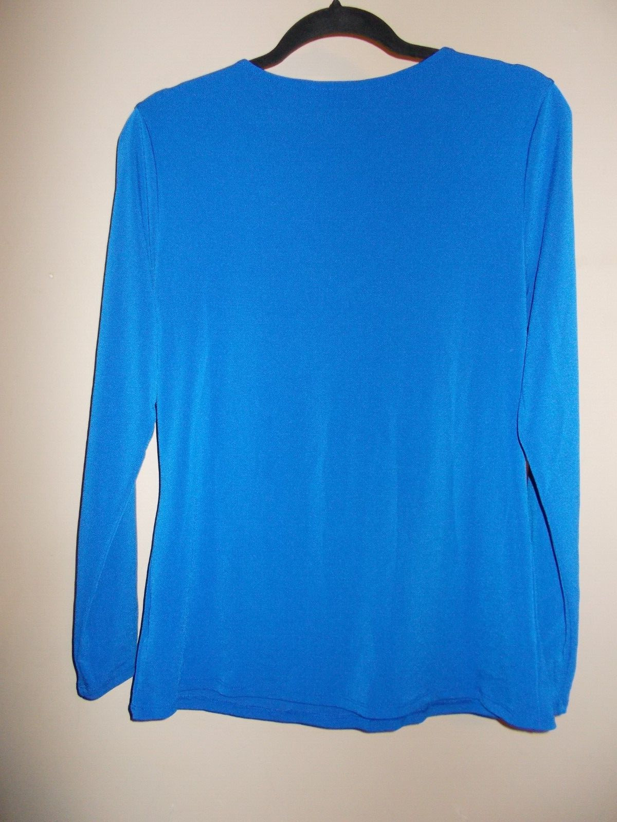 Bold Elements Womens Size M Solid Blue Blouse V-N… - image 3