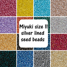 Miyuki Size 11/0 Seed Beads Silver Lined Colours, 22 Grams