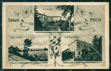 Piacenza San Polo Saluti da Ponte del Nure Villa Anselmi cartolina RT1450