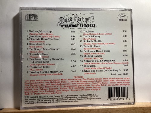 Duke Heitger's Steamboat Stompers by Heitger, Duke Steamboat Stompers (CD, 1999) - Picture 2 of 2