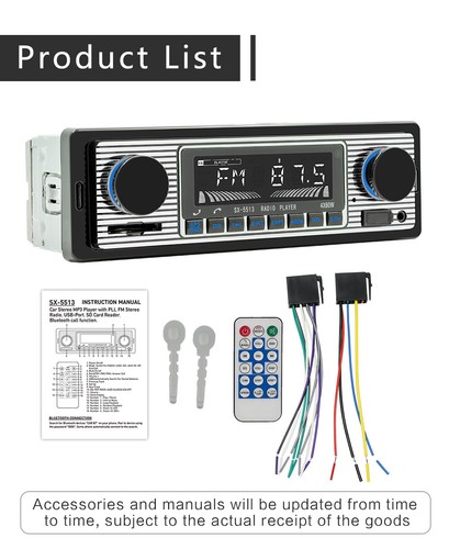 Car Audio MP3 Player for Car Stereo Radio Bluetooth Handsfree/USB/FM/TF/AUX - Picture 16 of 20