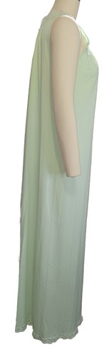 Vtg ShadowLine Pullover Long Nightgown Sz Sm Mint Green Lace Pink Rose Nylon USA - Picture 9 of 14