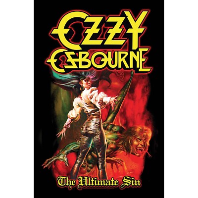 Ozzy Osbourne 'The Ultimate Sin' Printed Flag - NEW OFFICIAL textile poster