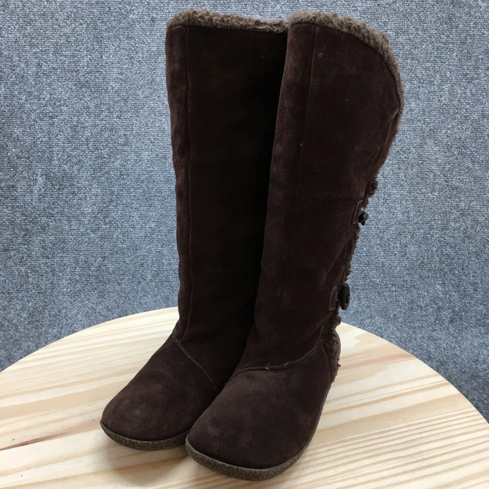 Botas Rocket Dog para mujer 10 altas de piel de oveja invierno marrón gamuza planas Foto 3 de 4