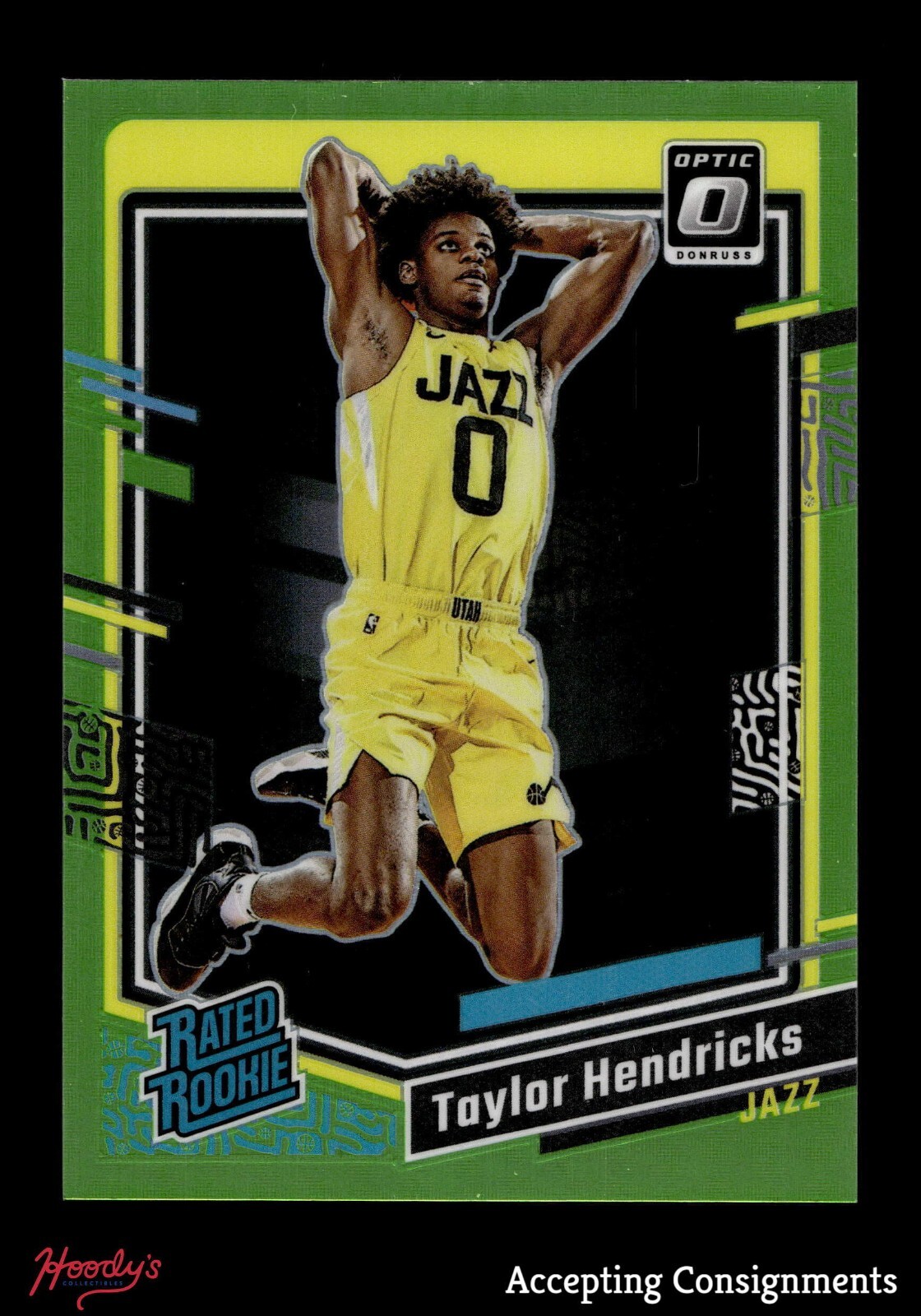 2023-24 Donruss Optic Lime Green #233 Taylor Hendricks RATED ROOKIE RC 105/149