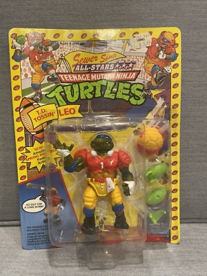 Teenage Mutant Ninja Turtles 1991 TMNT T.D. Tossin' Leo Football Unpunched