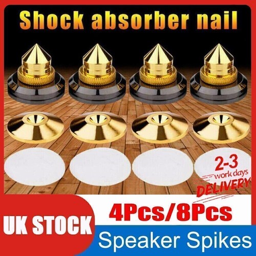 UK Speaker Spike Isolation Stand Feet Cone Pad Spikes Turntable Amp HiFi 4/8 Set - Picture 2 of 15