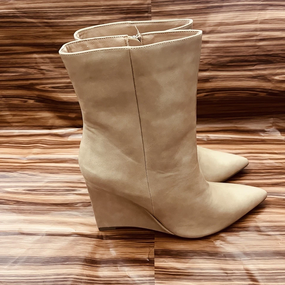 Journee Collection Botas Mujer 12 Glorria Tru Comfort Espuma Cuña Tacones Beige - Foto 3 de 4