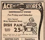 1930's Ace Hardware Consolidated Stores Newspaper Print Ad Household Items Price