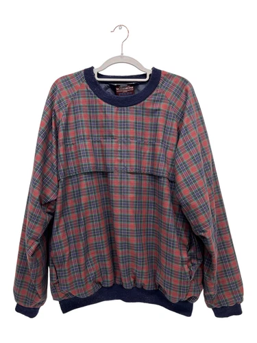 Sunderland of Scotland Top Mens L Red Plaid Original Weatherbeater Pullover Golf - product listing photo