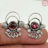 Solid 925 Sterling Silver Pink Amethyst Quartz Jewelry Earring 1 Ag761 Solid 925 Sterling Silver Pink Amethyst Quartz Jewelry Earring 1 Ag761