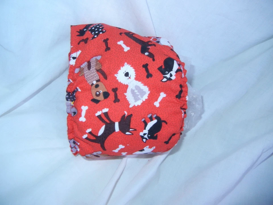 Pañal contorno envolvente banda para el vientre perro cachorro franela masculina forrado 27" 6" PERROS ROJOS Foto 2 de 4