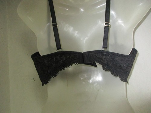 Montelle 9201 Eclipse Keyhole Balconnet Bra Steel Size 36E New!!! - 第 2/2 張圖片
