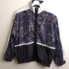 Vintage 80s Court Casuals Tennis Gym Windbreaker Womens Size Medium Full Zip