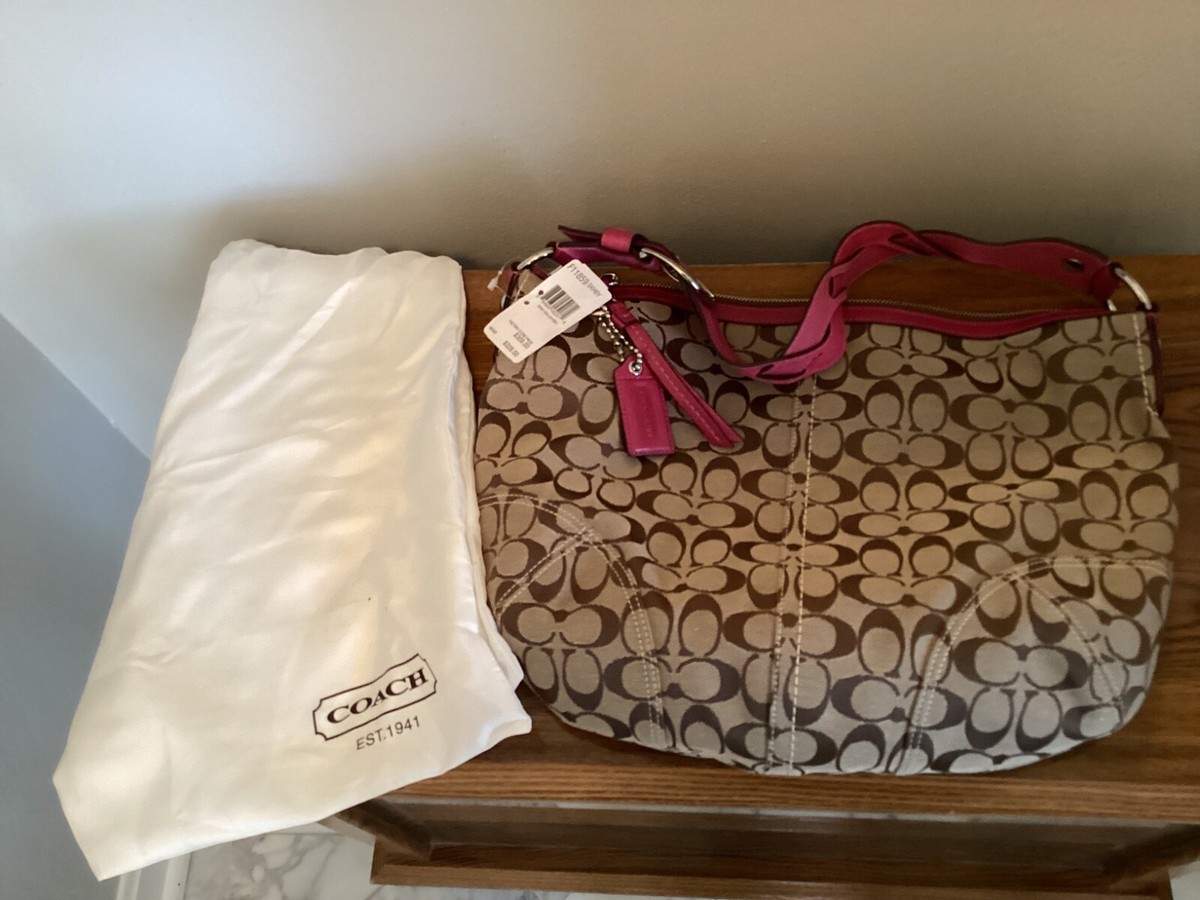 Coach Hobo Bag 11859- C Logo Pink Leather 15x13” | eBay