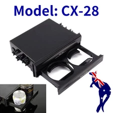 Universal Dual Din Radio Pocket Drink Cup Holder + Storage Box For Car Trucks