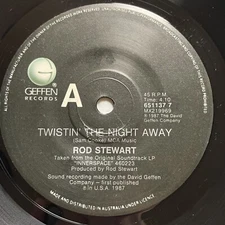 Rod Stewart Twistin’ The Night Away / Let’s Get Small Vinyl Record 7” 45 RPM