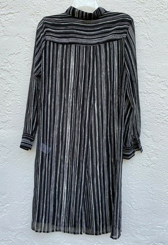 NWT DKNY Long Sleeve Shirt Dress Open 
