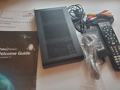 Shaw Direct ARRIS HDDSR 600 Digital Satellite Receiver With Remote/Adapter USED
