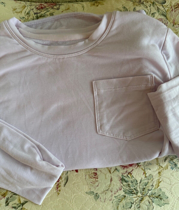 ATHLETA GIRL Better Together Top Sz  M/8-10 Layered Long Sleeve Pink Thumbholes