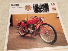 Porta Carte Motocicletta Benelli 250 Tipo 4 Ss T Elastico 1941 Collezione Atlas