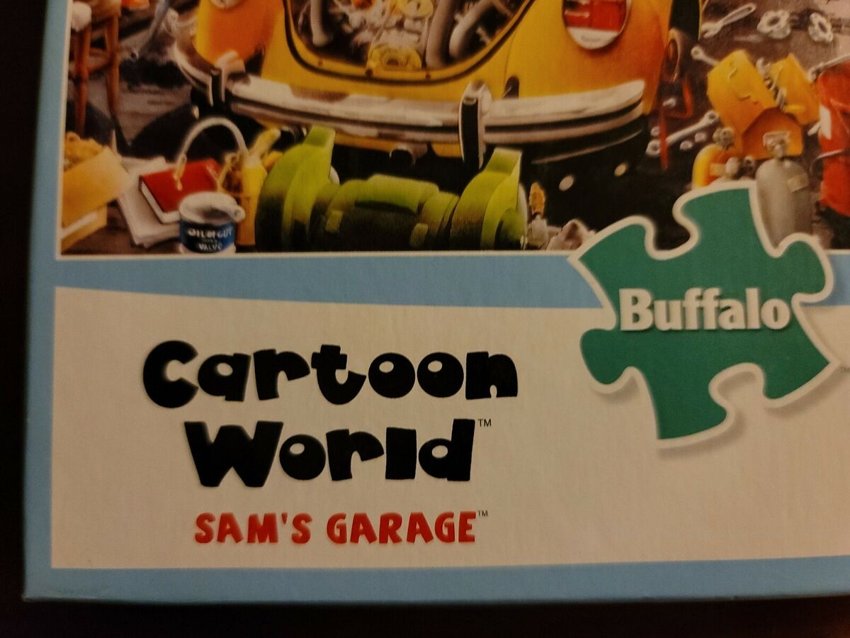 Buffalo Games CARTOON WORLD SAM'S GARAGE Car Jigsaw Puzzle 1000