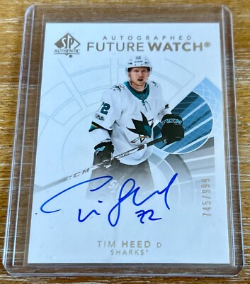 TIM HEED 17-18 Upper Deck UD SP Authentic FUTURE WATCH AUTO RC ROOKIE #745/999 !