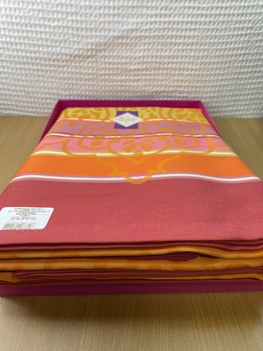 Le Jacquard Francais Nappe Tablecloth 100% Cotton 69"x98" Rajasthan Curry New. - Picture 5 of 9