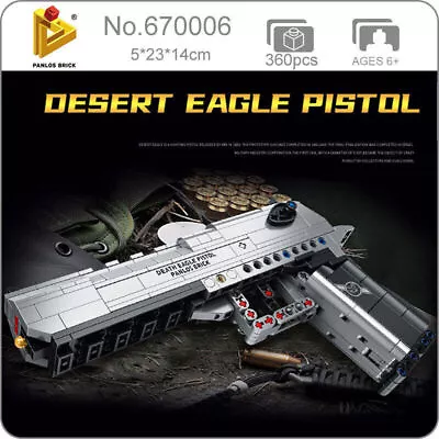PANLOS Desert Eagle MOC Bricks - 1:1 DIY Model, Ideal for UK Brick Collectors