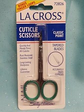 La Cross Sally Hansen Nail CUTICLE SCISSORS 72826 Classic Point Tapered Trimmer!