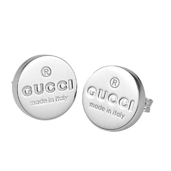 Boucles d'oreilles authentiques GUCCI accessoires marque charme argent environ 1,2 cm femmes