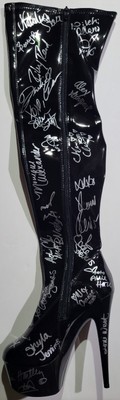 PORN STAR Signed Stripper Boot RILEY REID Adriana Chechik JESSICA ...