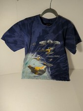 Vintage Star Wars Naboo N1 Starfighter Graphic Tie Dye T-Shirt Youth L 14-16