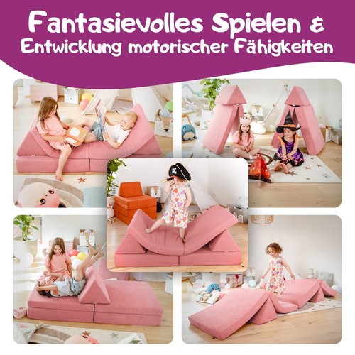 Linodino Spielsofa Kindersofa Schlaffunktion Schaumstoffbausteine Modulsofa - Bild 58 von 112