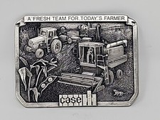 Vintage Case "A Fresh Team for Today's Farmers" Belt Buckle