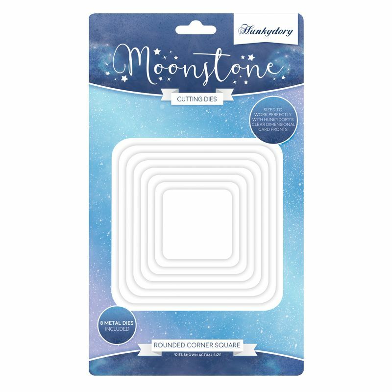 Hunkydory - Moonstone ROUNDED CORNER SQUARE Nesting Craft Die Set - MSTONE158