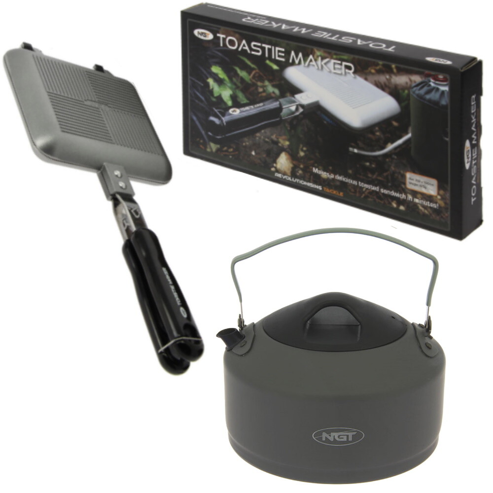 NGT Toastie Maker AND KETTLE Sandwich Toaster Bankside Carp Fishing Camping