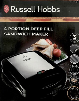 Russell Hobbs Deep Fill Toasted Sandwich Tostie Maker Toaster