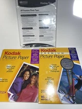 Kodak and HP Picture Paper Photo Paper Lot for inkjet printers
