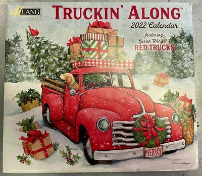 Lang 2022 Truckin' Along Calendar, Featuring Susan Winget's Red Trucks | Ebay