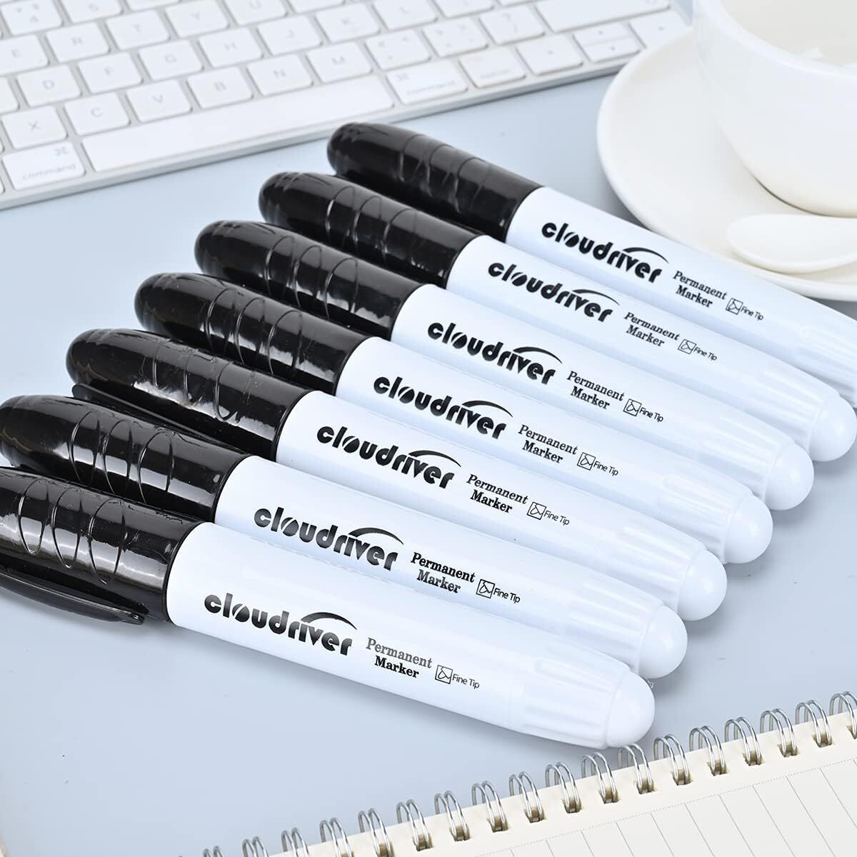 20 Pack Jumbo Black Permanent Markers For Doodling Drawing And Decoration