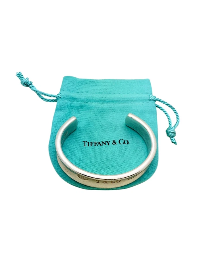 Tiffany & Co. Sterling Silver 1837 Collection Cuff Bracelet SMALL - Pouch - Image 2 of 4