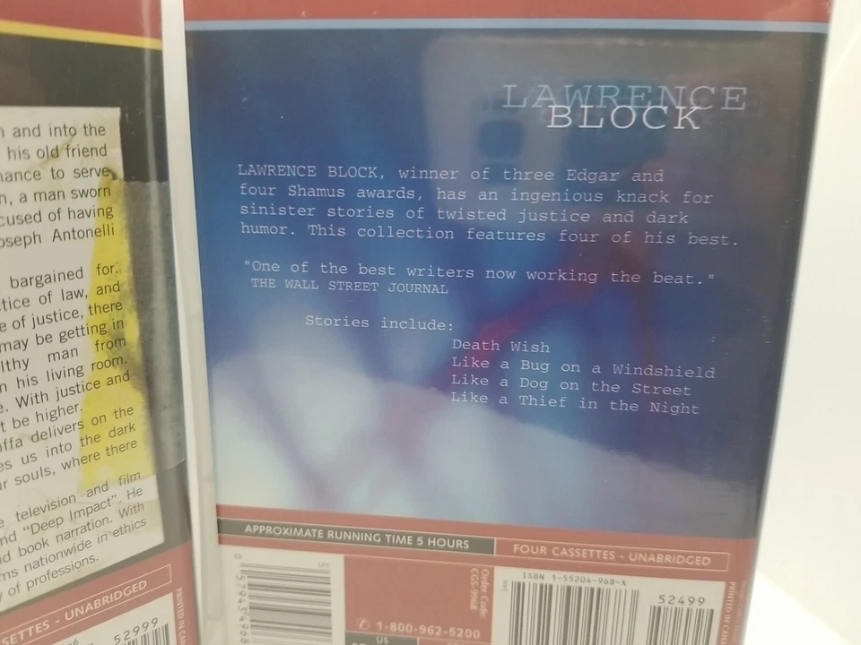 2 Mystery Thriller CASSETTE Audio Books THE PROSECUTION & LAWRENCE BLOCK COLLECT - Image 3 of 4