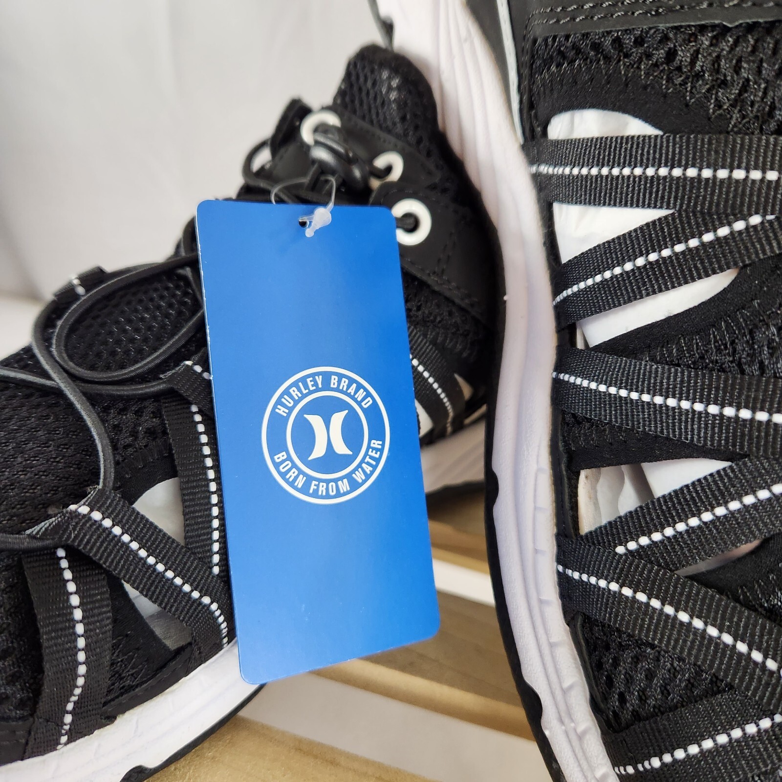 Hurley Newquay Water Shoes Size 13 Mens New with Box Black And White