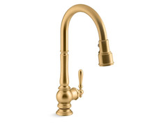 Kohler K-99259-2MB Pull-Down Kitchen Sink Faucet VIBRANT BRUSHED MODERNE BRASS