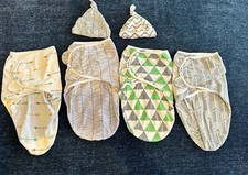 baby swaddle blanket and hat Lot of 6