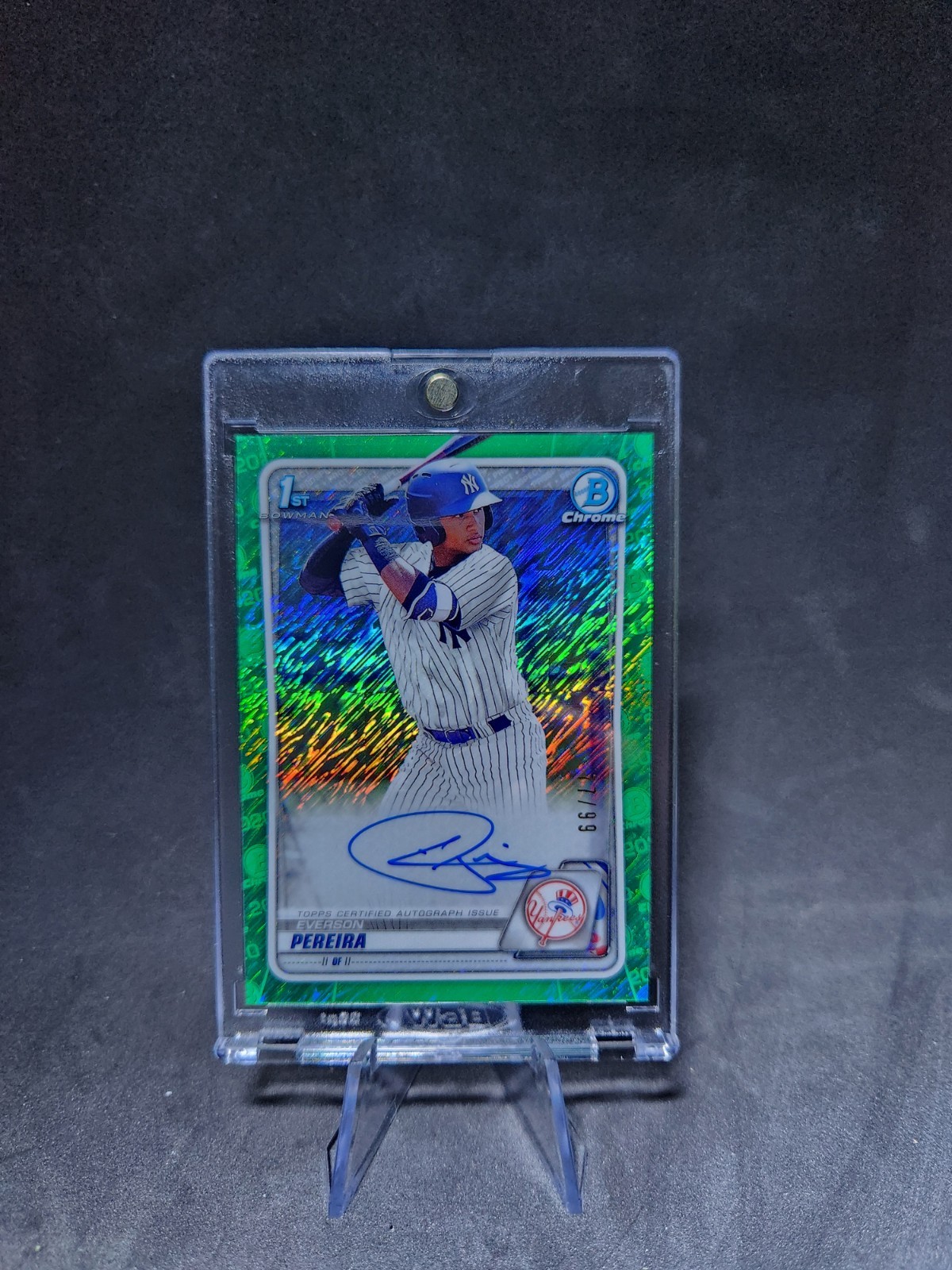 2020 Bowman Chrome Everson Pereira Green Simmer 1st Bowman Auto #/99 🔥 #CPA-EP